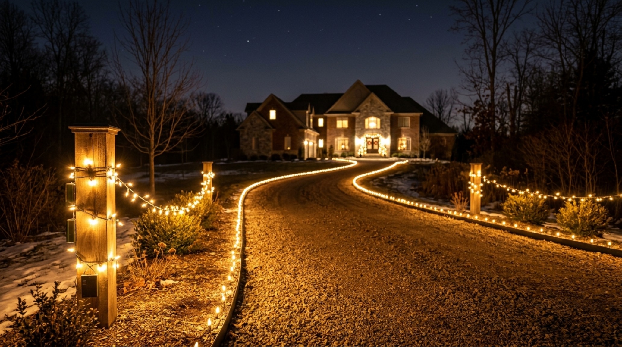 battery operated outdoor holiday lights reflecting off a wet bluestone path with a high CRI 92 rating battery operated outdoor holiday lights reflecting off a wet bluestone path with a high CRI 92 rating