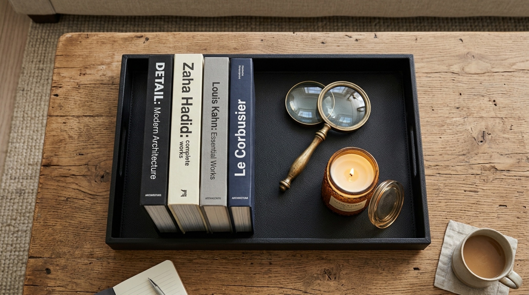 Detailed view of book arrangement on slim 9-inch depth shelving, highlighting Alexander Reid's prop stylist heritage.