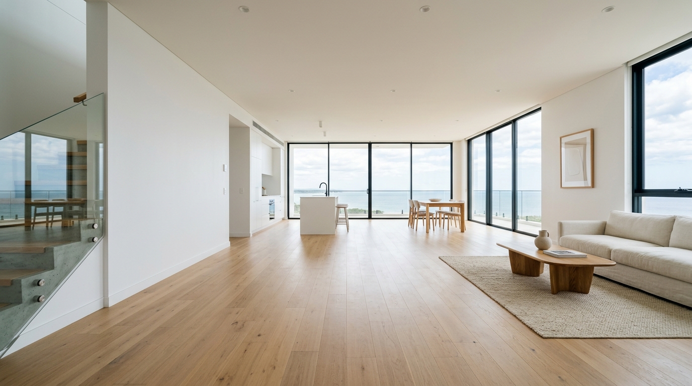 The concept of 'Ma' in interior design showing a balanced yet empty corner of a luxury home. The concept of 'Ma' in interior design showing a balanced yet empty corner of a luxury home.