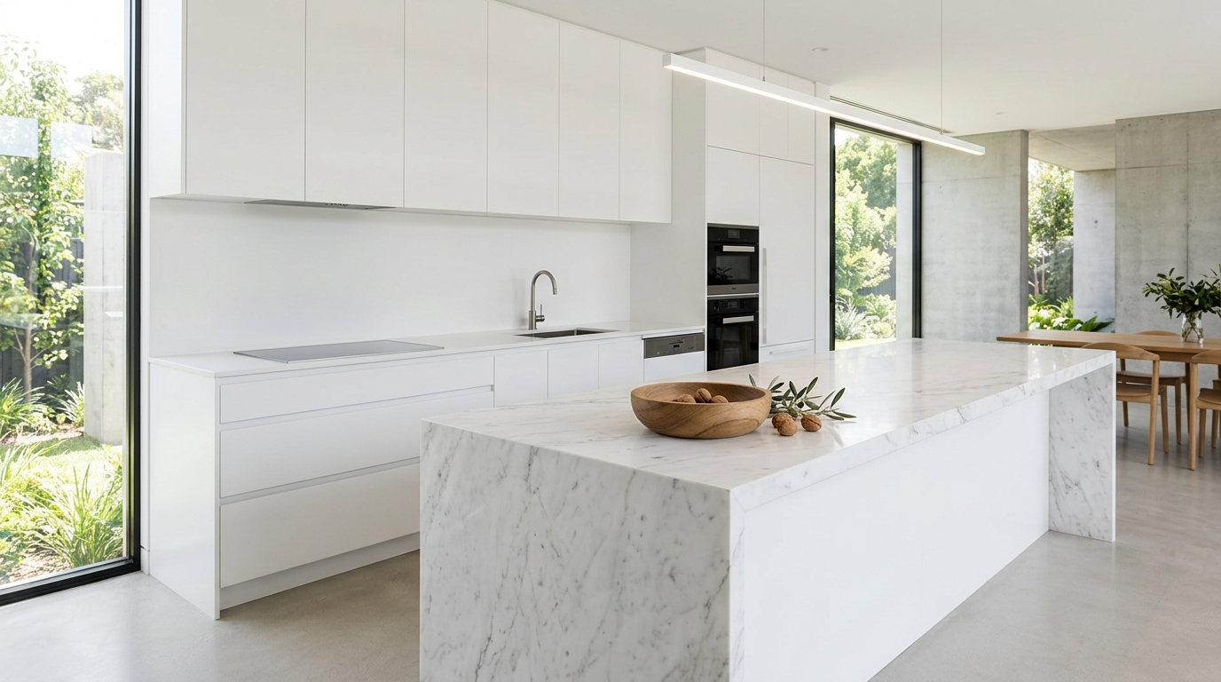 A minimalist home office with a simple wooden desk and ergonomic chair to promote deep focus. A minimalist home office with a simple wooden desk and ergonomic chair to promote deep focus.