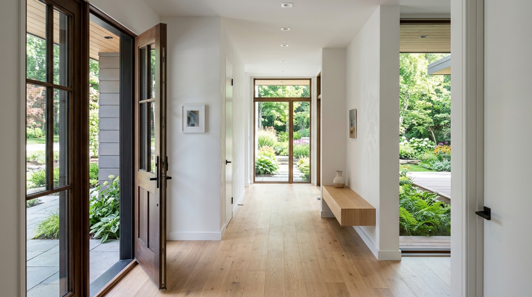 architectural spatial flow rules demonstrated in a minimalist foyer with white oak flooring and sightline alignment toward a sunlit garden architectural spatial flow rules demonstrated in a minimalist foyer with white oak flooring and sightline alignment toward a sunlit garden