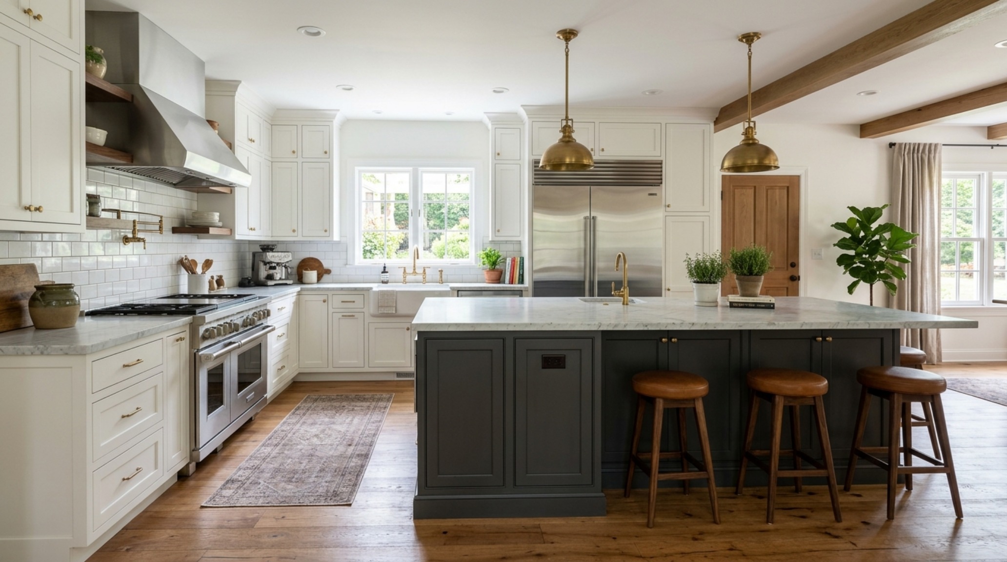 A sophisticated pantry organization system with glass jars and custom wood dividers, reflecting high-functioning island relocation interior ideas.