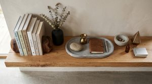 The Sensory Shelfie: Mastering Raw Textures And 2700K Ambient Lighting Moods – Visual 9