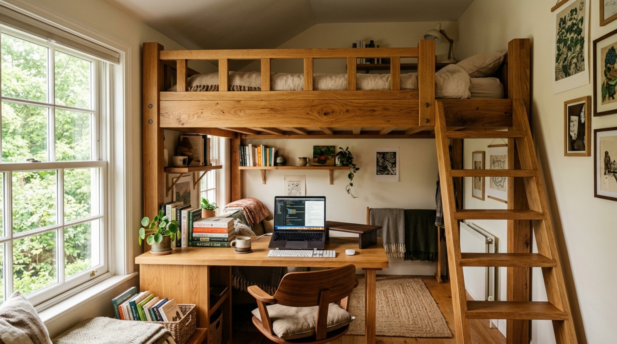 loft beds with integrated desks with a timber mezzanine structure and built-in ladder for architectural longevity. loft beds with integrated desks with a timber mezzanine structure and built-in ladder for architectural longevity.