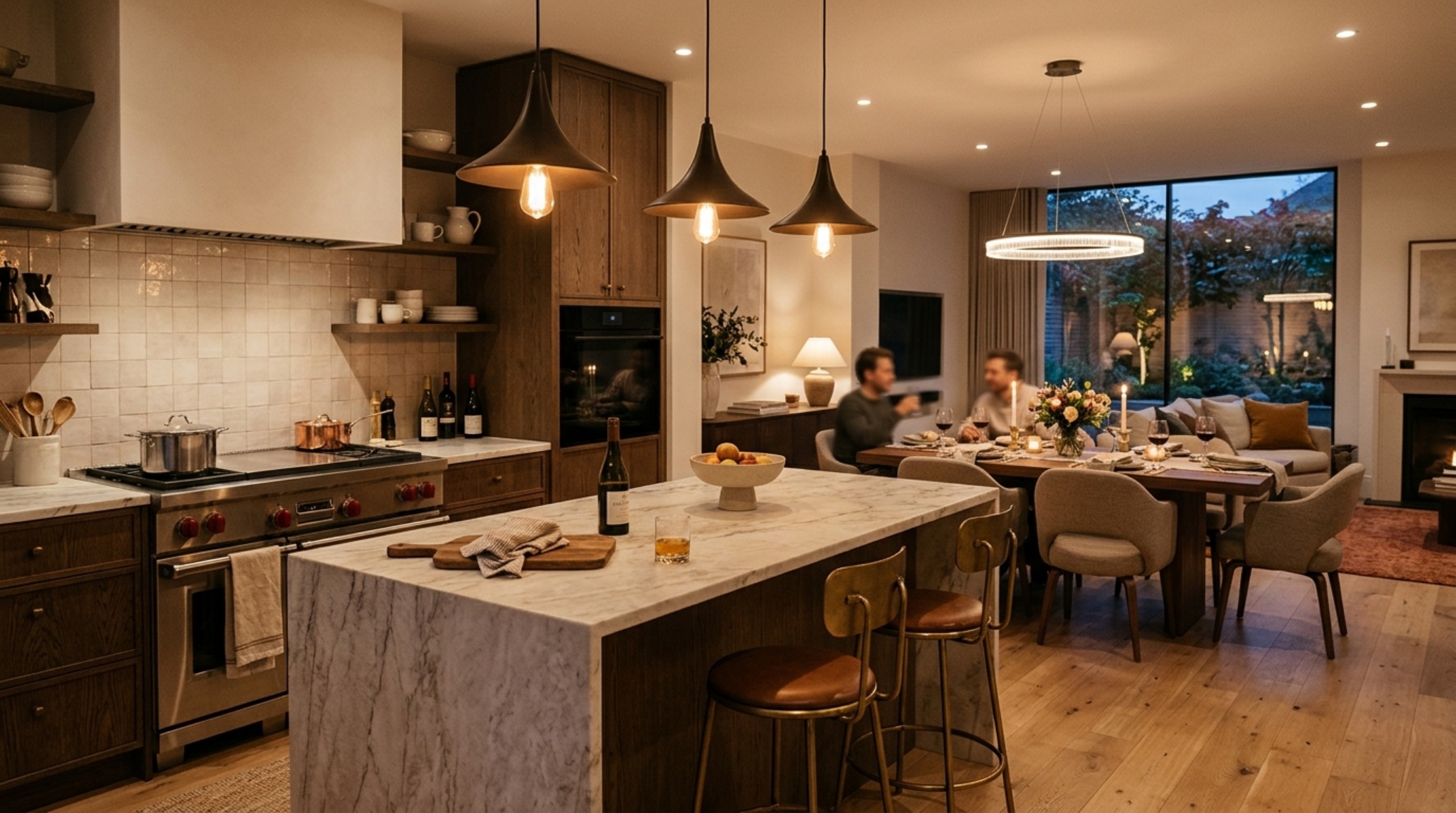 open plan living kitchen layouts where a honed marble island acts as a social anchor for the adjacent dining space. open plan living kitchen layouts where a honed marble island acts as a social anchor for the adjacent dining space.