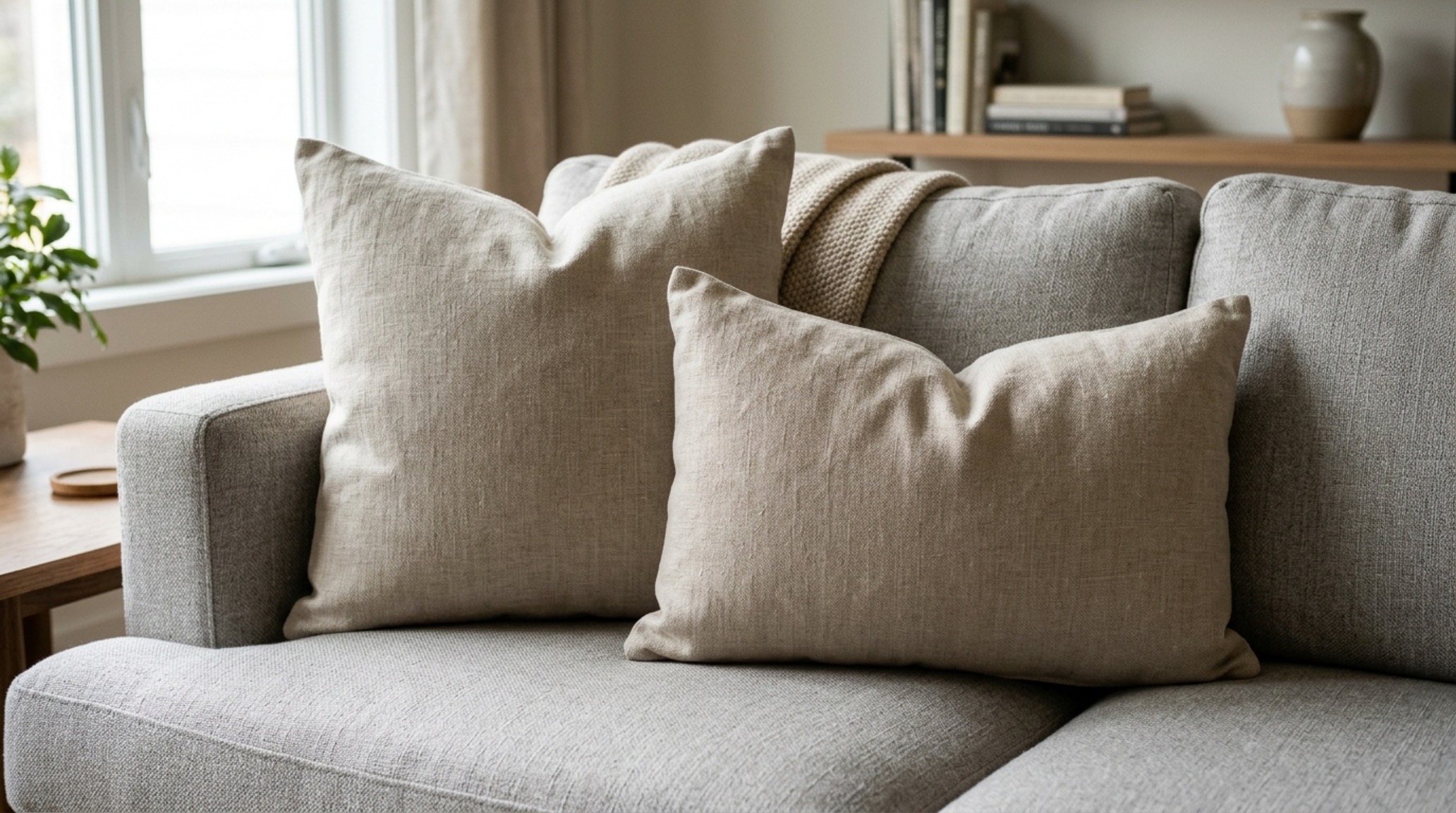 Best pillow inserts for couches featuring 90/10 down-feather fills that allow for a perfect architectural karate-chop indentation.