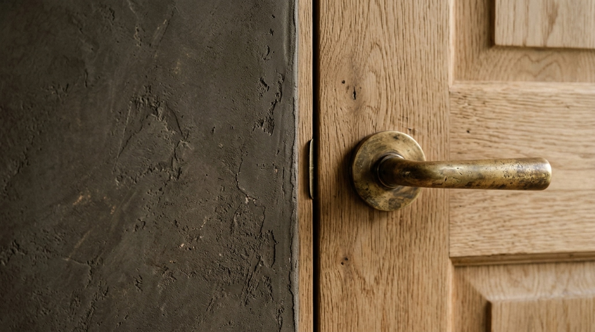 Luxury cool bedrooms for teenagers textures highlighting a close-up of Venetian plaster walls meeting a raw brass hardware detail on a bespoke built-in wardrobe. Luxury cool bedrooms for teenagers textures highlighting a close-up of Venetian plaster walls meeting a raw brass hardware detail on a bespoke built-in wardrobe.