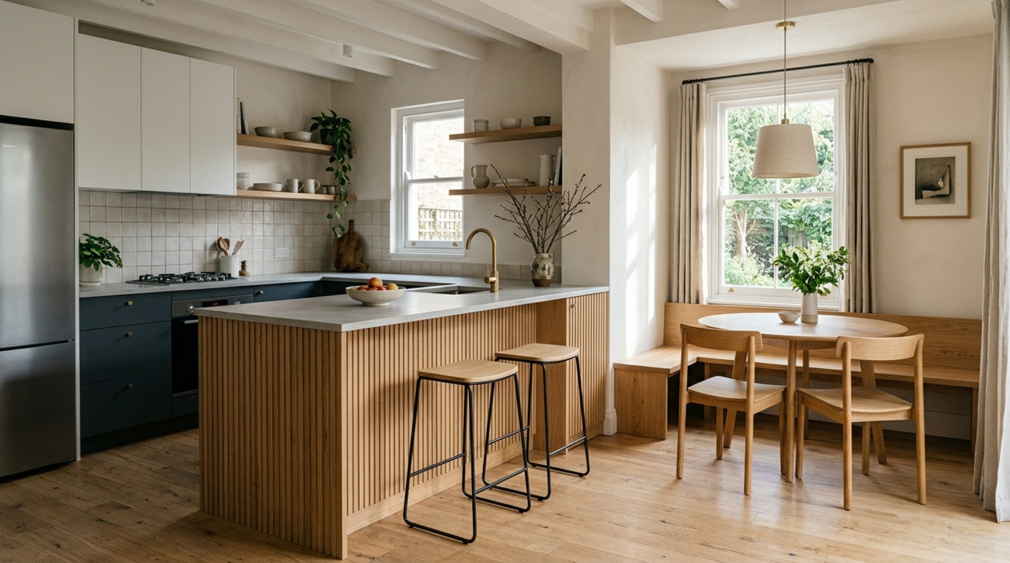 small space decorating ideas for a small apartment with a wall-mounted walnut desk and floating shelves to maximize floor area small space decorating ideas for a small apartment with a wall-mounted walnut desk and floating shelves to maximize floor area