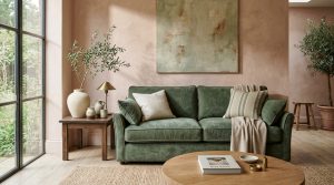 The Tactile Aesthetic Of Green Couch Living Room Design: Materials, Moods & Lighting Kelvin – Visual 5