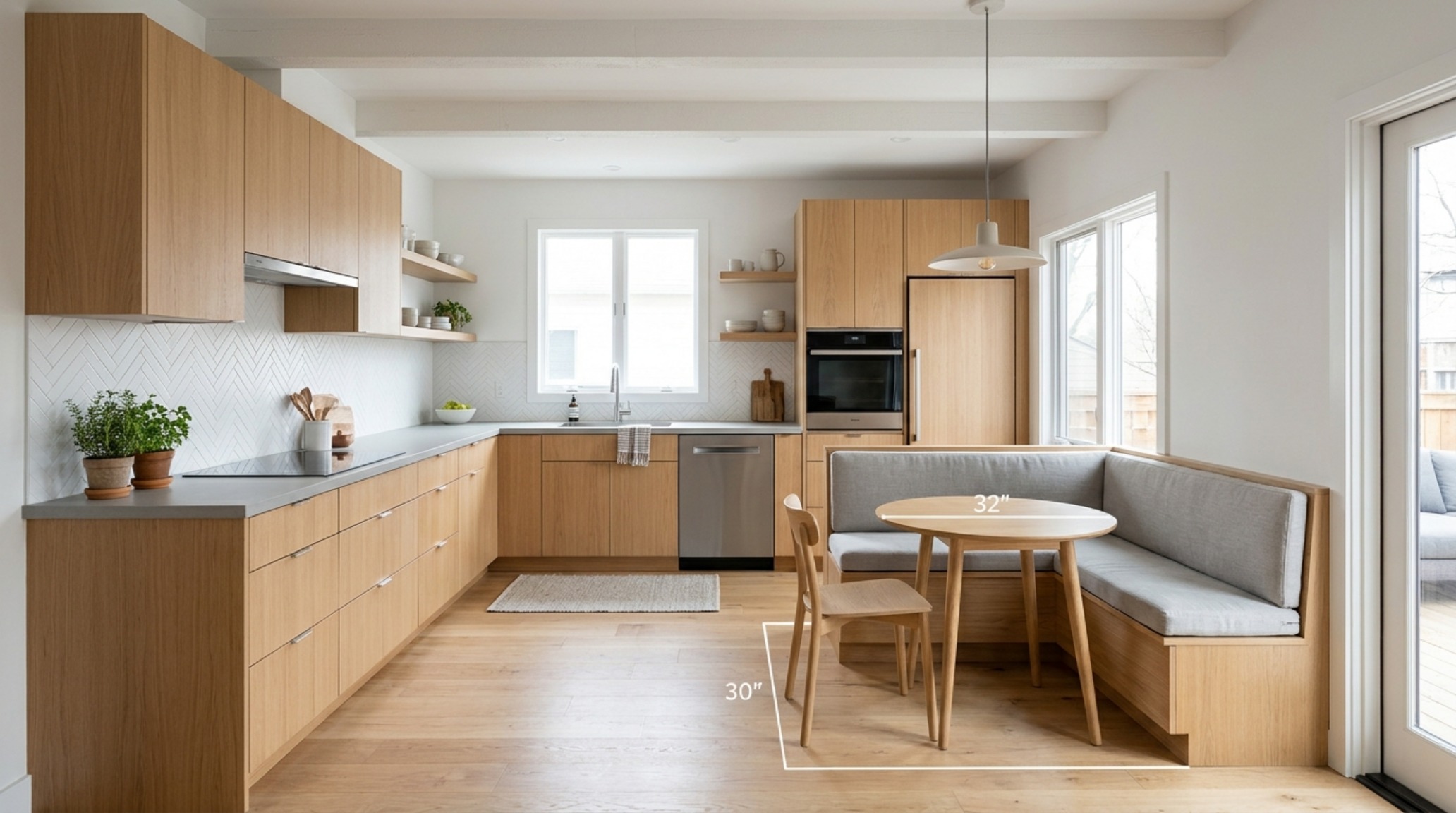 small space l shaped kitchen floor plans with a built-in breakfast nook and 30-inch dining chair clearance for optimal spatial flow. small space l shaped kitchen floor plans with a built-in breakfast nook and 30-inch dining chair clearance for optimal spatial flow.