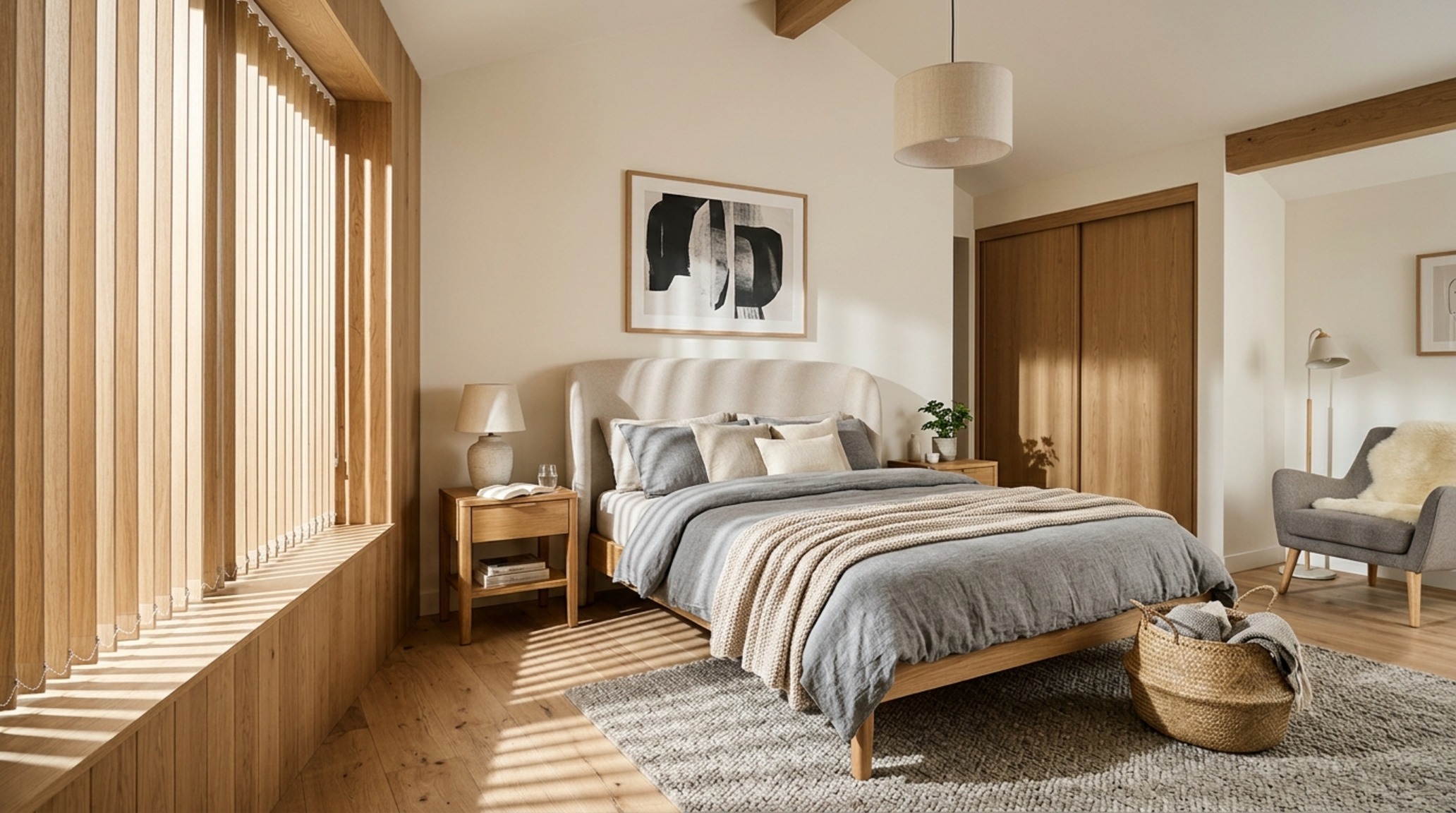 modern scandinavian design bed ideas with a curved organic headboard and a layered wool rug for a soft, tactile grounding in a contemporary home. modern scandinavian design bed ideas with a curved organic headboard and a layered wool rug for a soft, tactile grounding in a contemporary home.