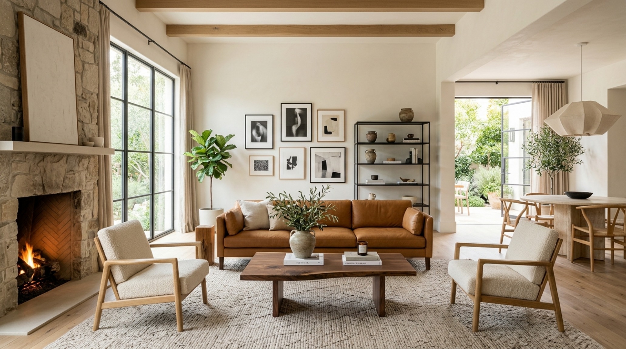 High-end interior design visual depicting table decorations for christmas