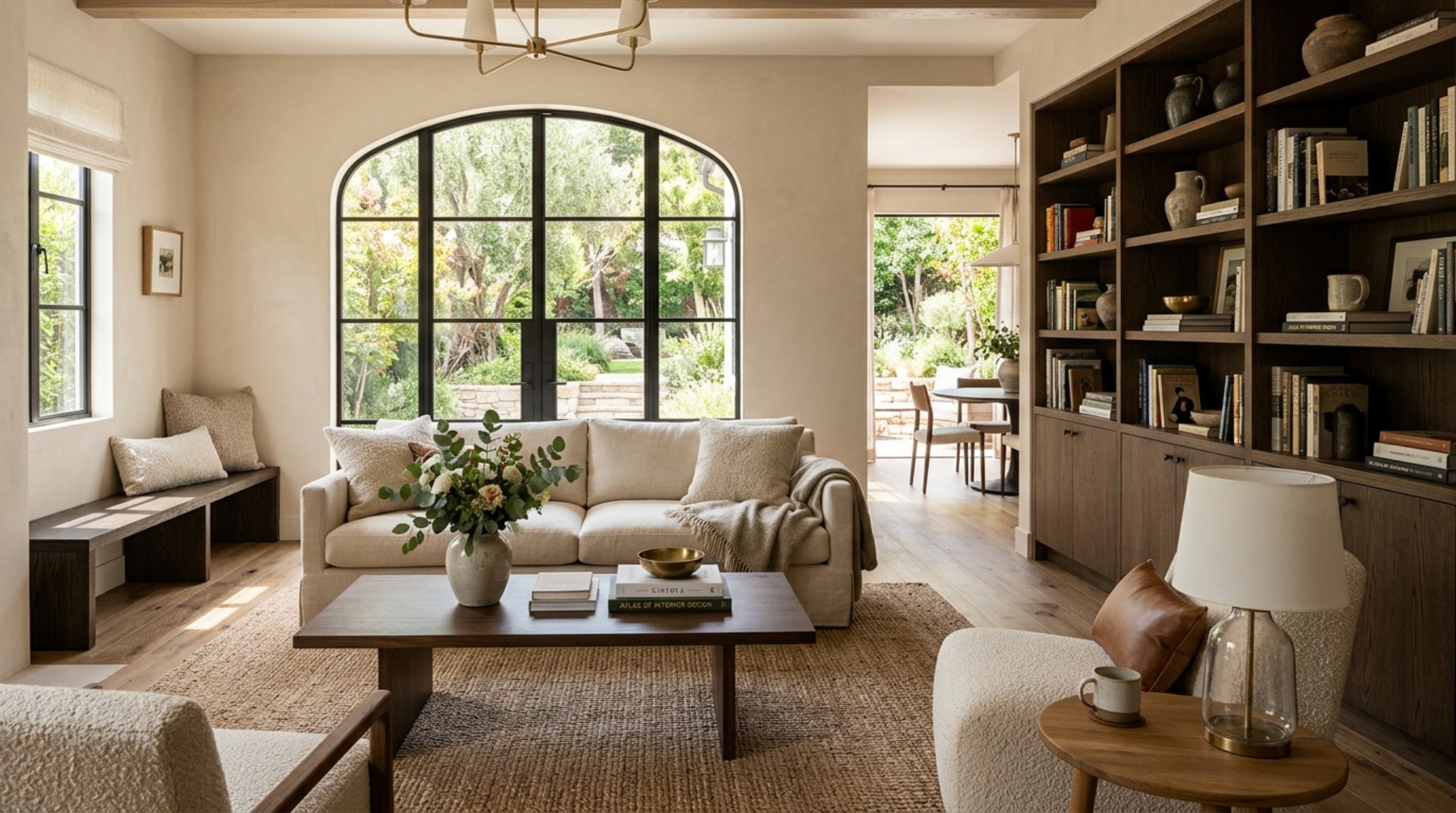 High-end interior design visual depicting table decorations for christmas