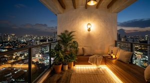 The Tactile Aesthetic Of Tropical Patio Balcony: Materials, Moods & Lighting Kelvin – Visual 4