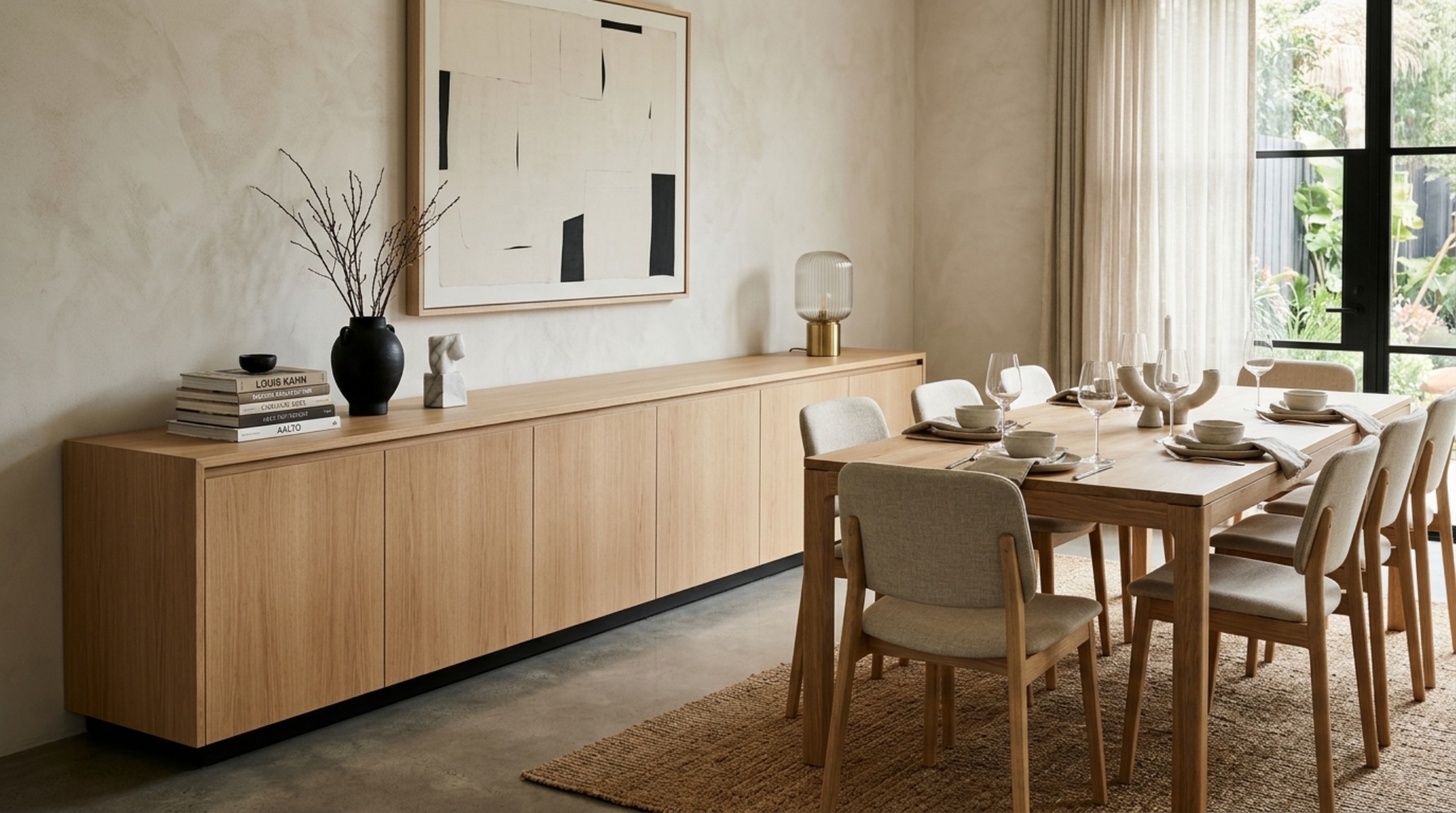 modern unique cabinets ideas featuring a mid-height sideboard that aligns with 30-inch dining chairs to maintain clean horizontal sightlines. modern unique cabinets ideas featuring a mid-height sideboard that aligns with 30-inch dining chairs to maintain clean horizontal sightlines.