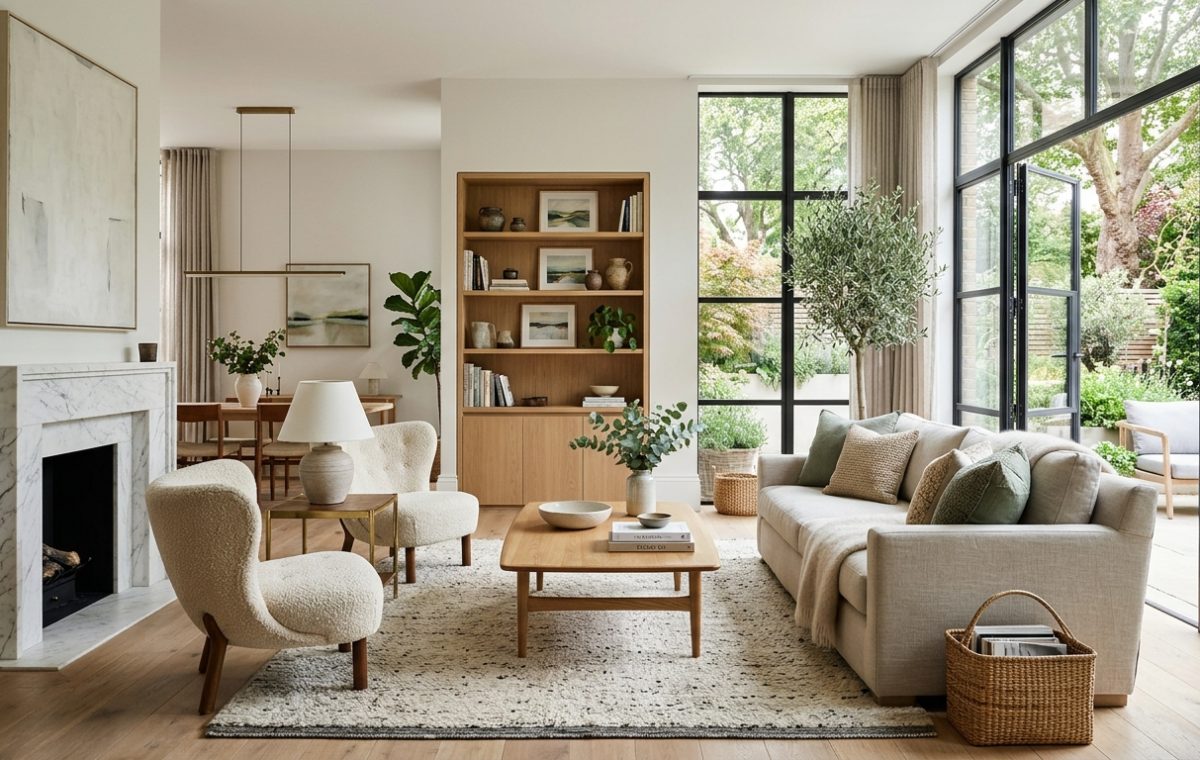 High-end interior design visual depicting small apartment balcony ideas