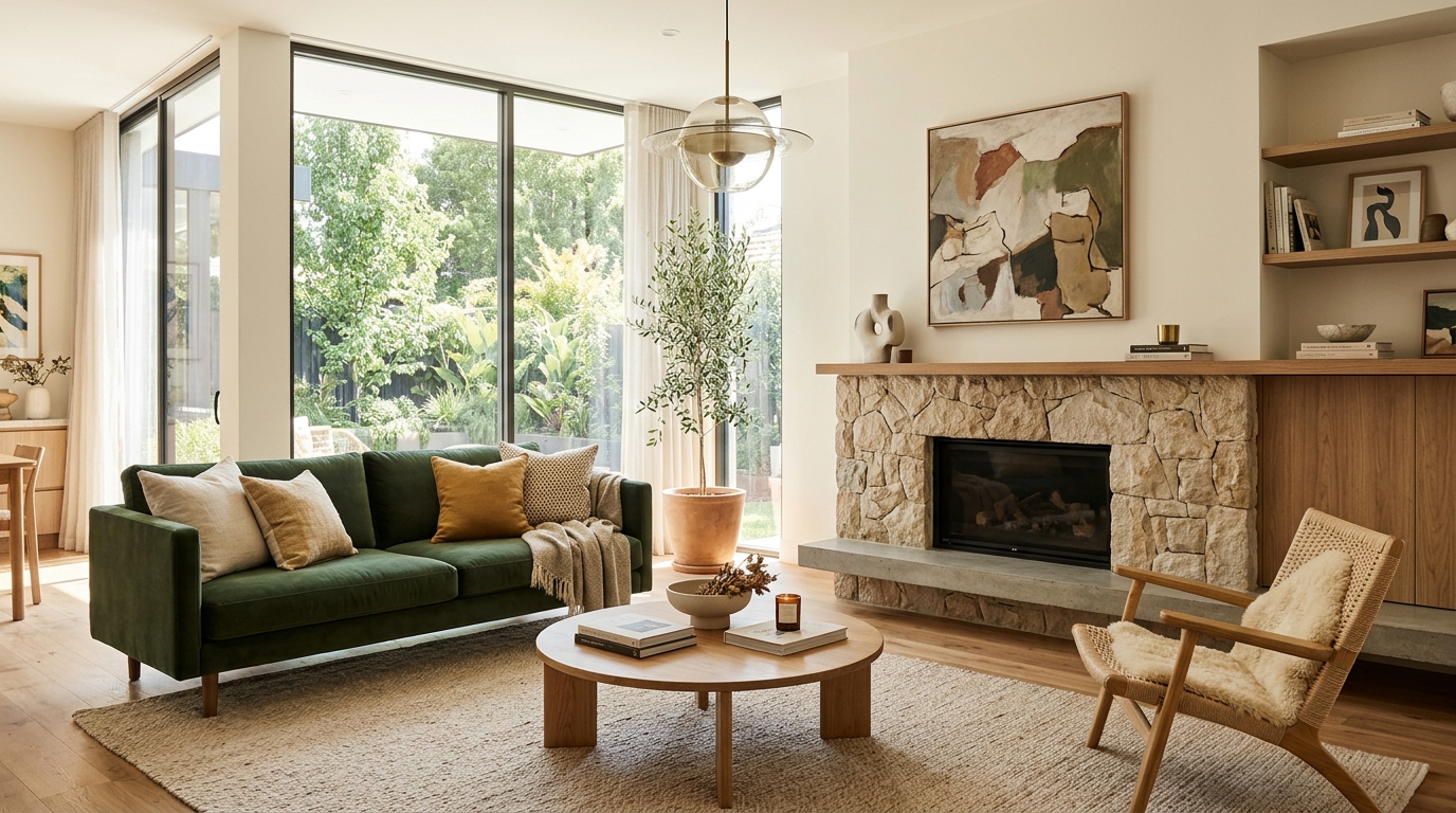 High-end interior design visual depicting small apartment balcony ideas