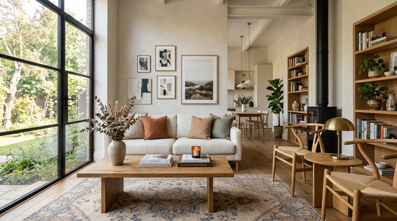 High-end interior design visual depicting small apartment balcony ideas
