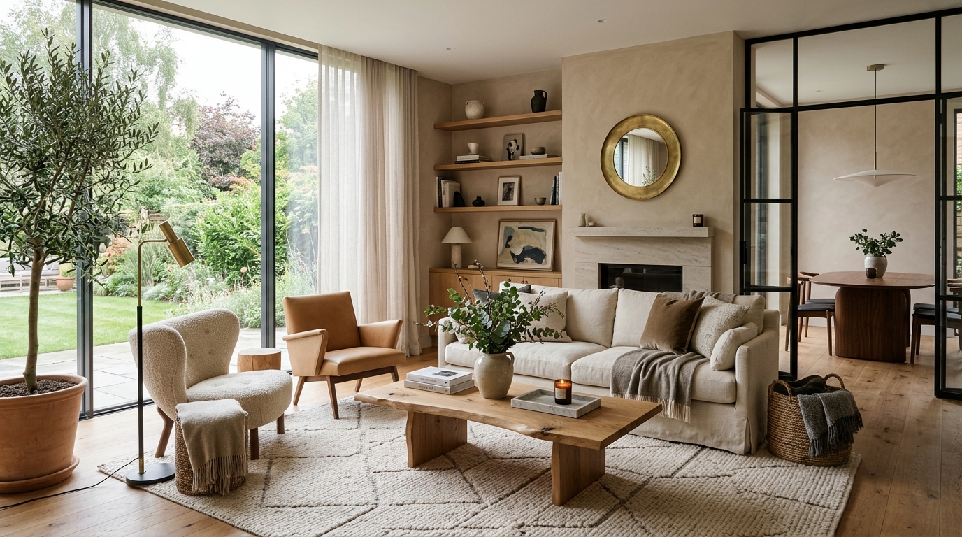High-end interior design visual depicting small apartment balcony ideas