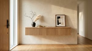 The Zero Gravity Entryway: Mastering Spatial Proportions With Architectural Floating Consoles
