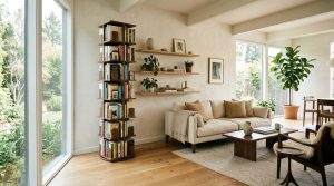 The Zero Square Foot Library: How The Viral Rotating Bookshelf Solves The Urban Apartment’s Greatest Ergonomic Crisis – Visual 2