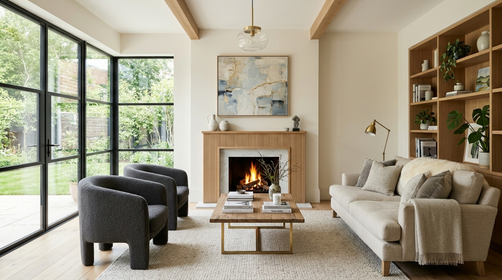 High-end interior design visual depicting mid century lights collection decor ideas