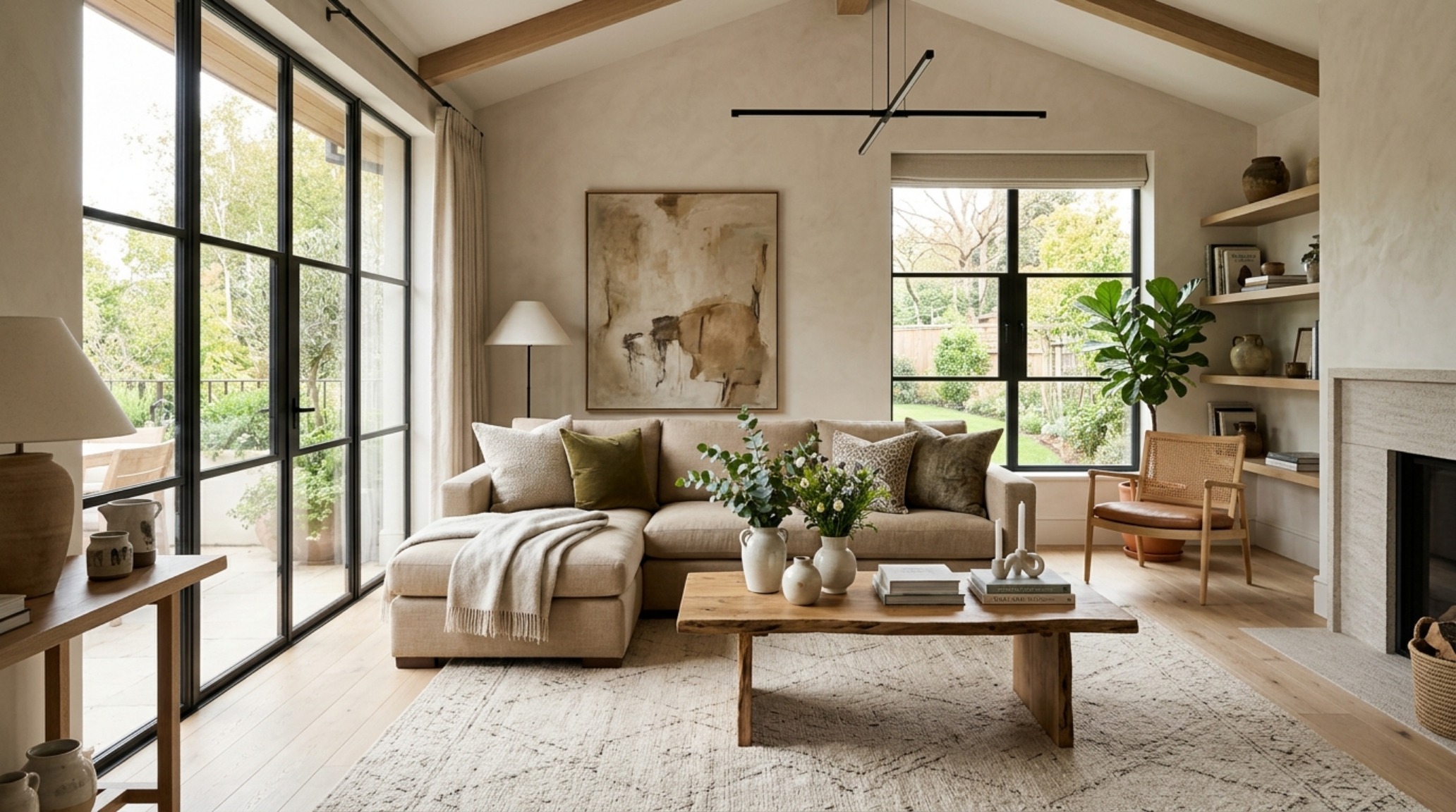High-end interior design visual depicting mid century lights collection decor ideas