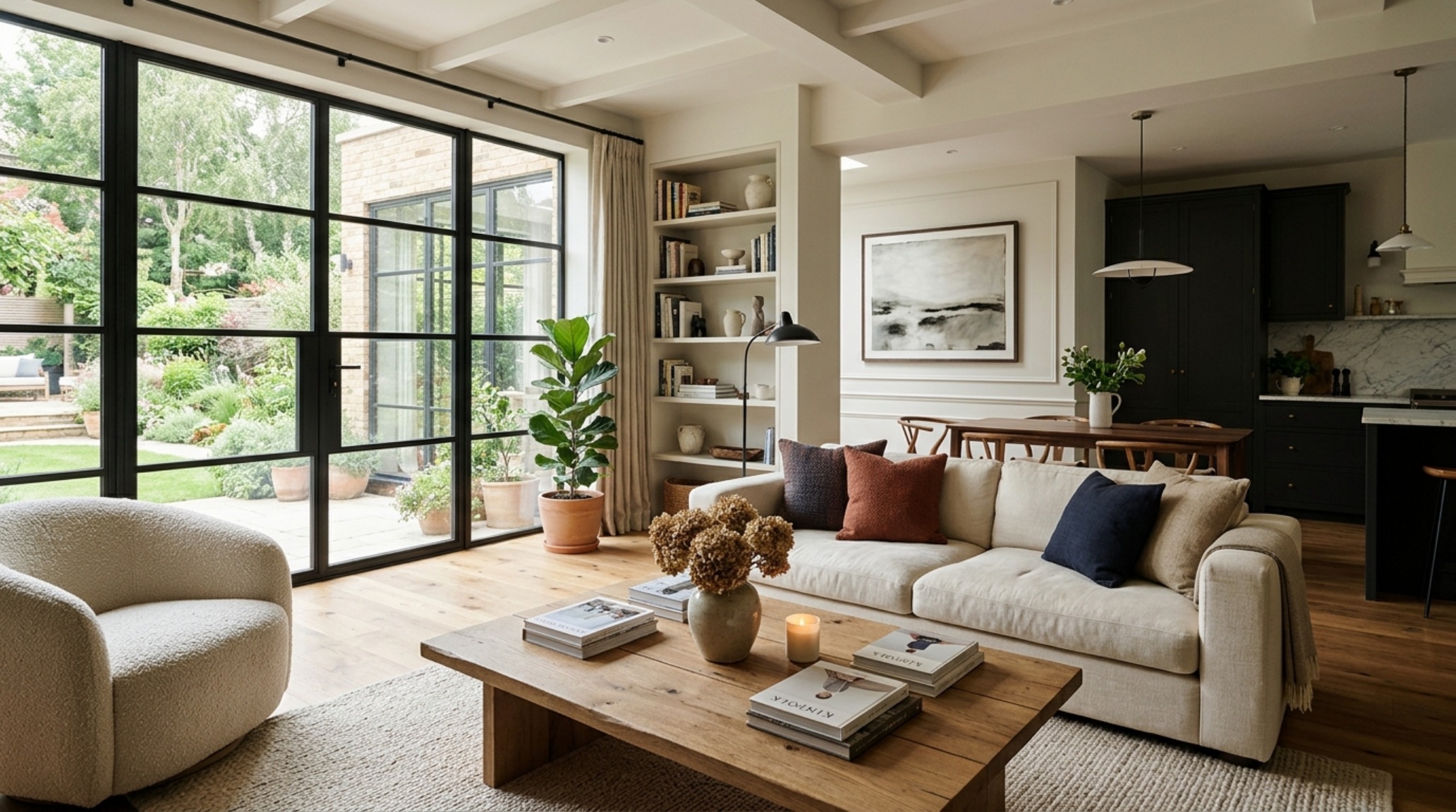 High-end interior design visual depicting mid century lights collection decor ideas