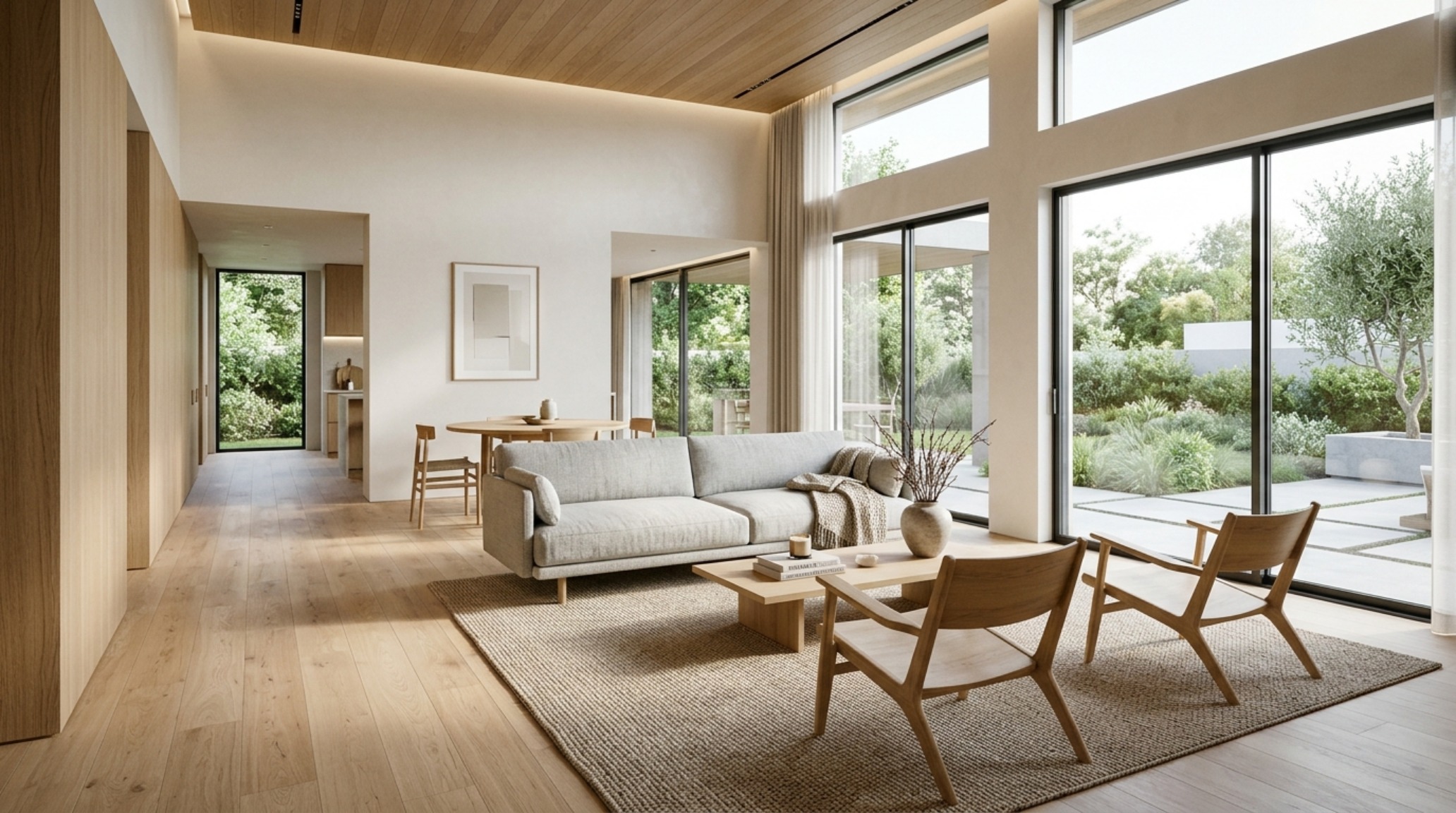 modern virtual house planner ideas showcasing a minimalist open-plan living room with a 36-inch circulation path and floor-to-ceiling glass walls modern virtual house planner ideas showcasing a minimalist open-plan living room with a 36-inch circulation path and floor-to-ceiling glass walls