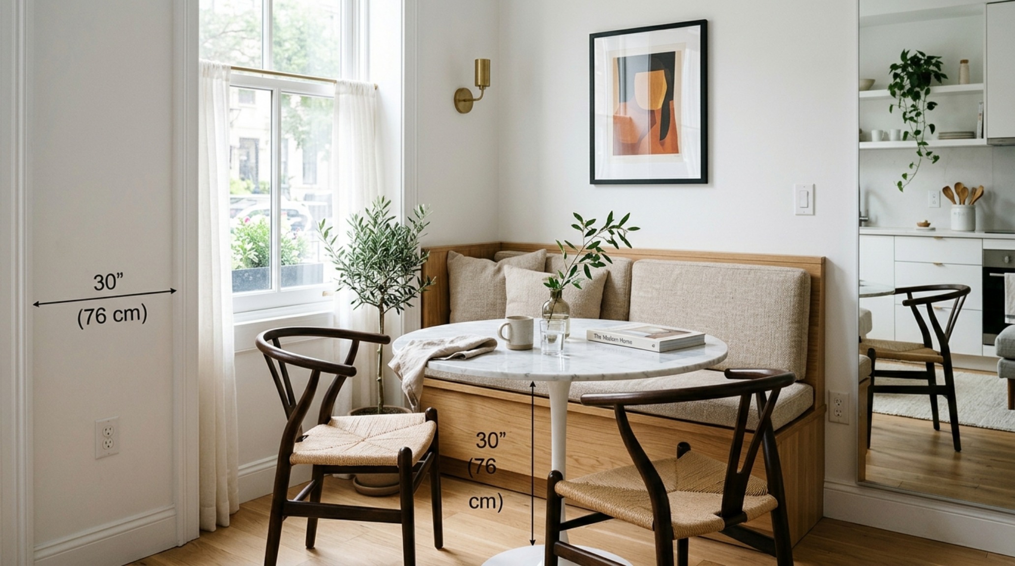 small space virtual house planner demonstrating a custom built-in banquette with 30-inch chair clearance and integrated storage solutions small space virtual house planner demonstrating a custom built-in banquette with 30-inch chair clearance and integrated storage solutions