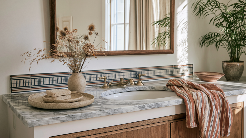Bathroom Vanity Styling Ideas For A Calm Earthy Space
