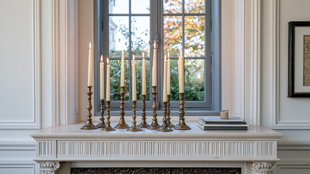 Brass Candlesticks Mantle Decor Ideas For Classic Spaces