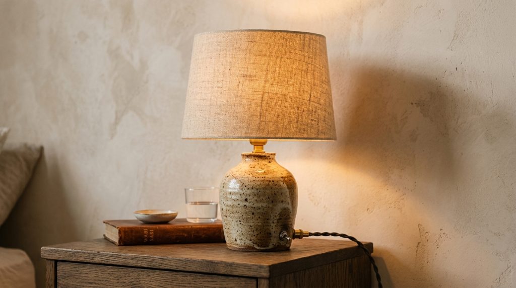 Ceramic Bedside Lamp Ideas For Warm Textured Interiors