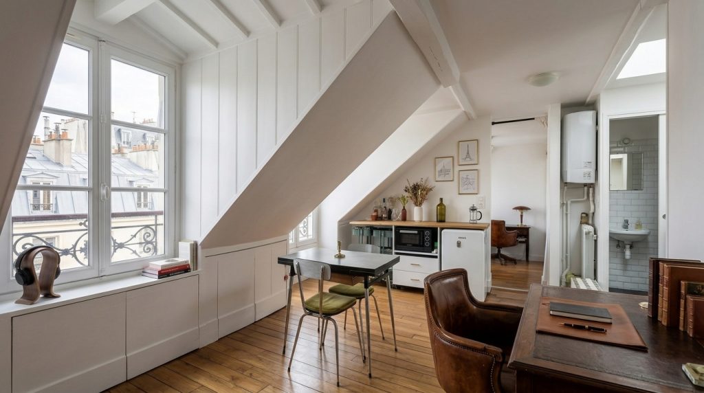 Clever Attic Home Office Layout Ideas For Slanted Ceilings