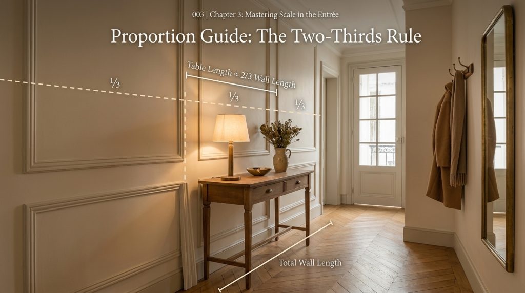 Console Table Proportions The Two Thirds Rule For Hallways