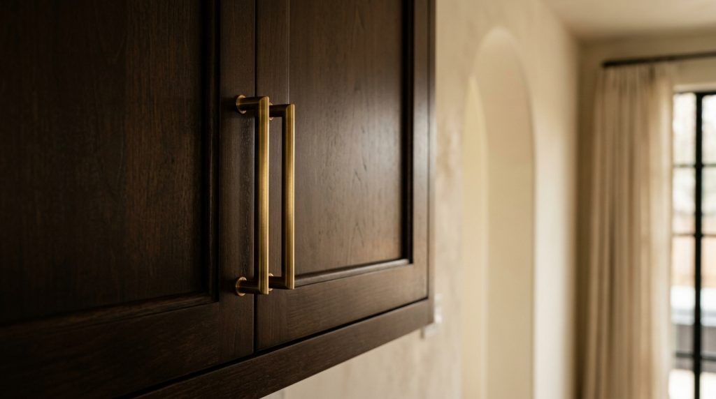Dark Wood Cabinets With Brass Hardware Guide