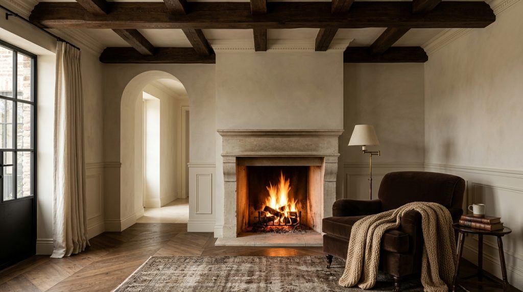Designing A Cozy Rustic Living Room Fireplace Setup