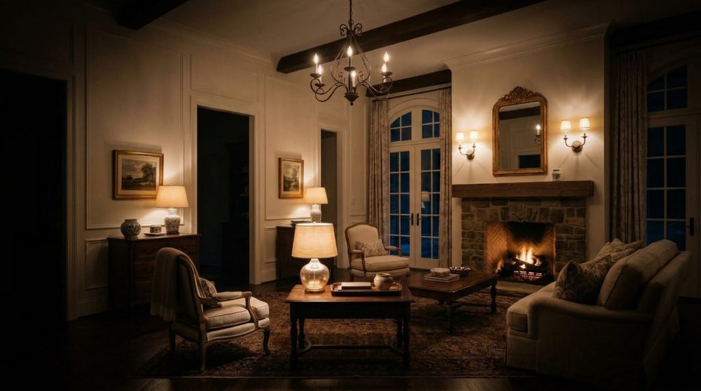 Designing A Warm Moody Living Room With Historic Charm