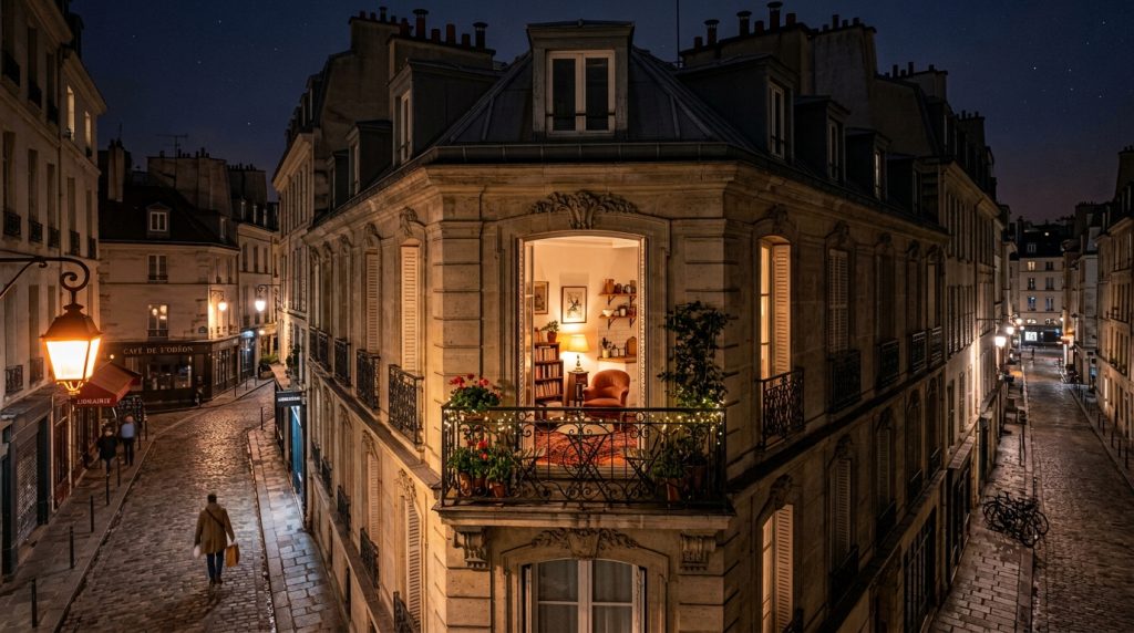 French Apartment Balcony Decor Creating Parisian Night Ambiance