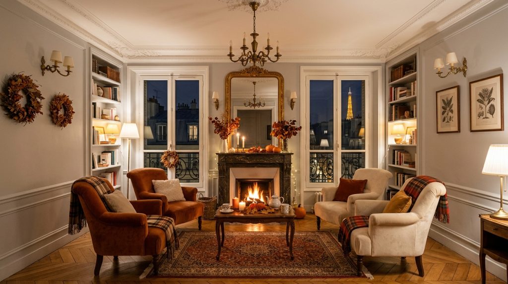 French Apartment Living Room Decor Ideas For Autumn Styling