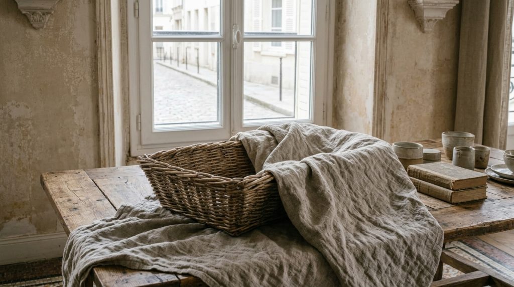 French Country Dining Room Styling Raw Wood And Linen