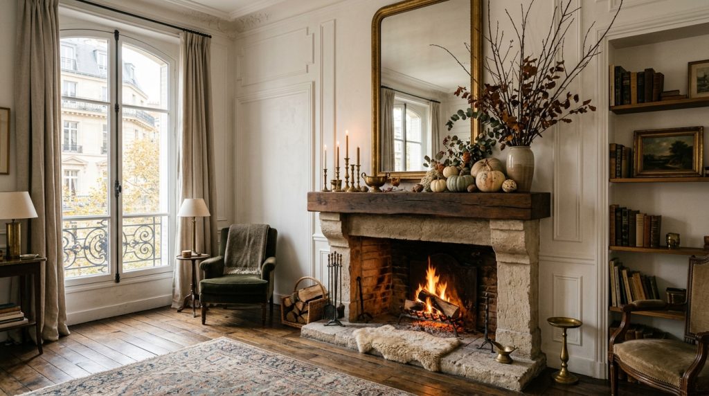 French Country Living Room Ideas With Stone Fireplace Styling