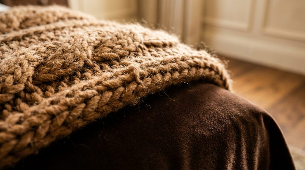 How To Style A Chunky Knit Blanket For Maximum Coziness