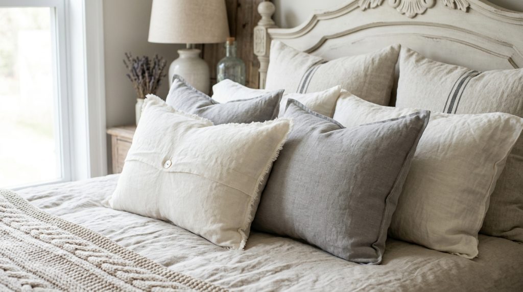Mastering Neutral Bedroom Pillows And Textures
