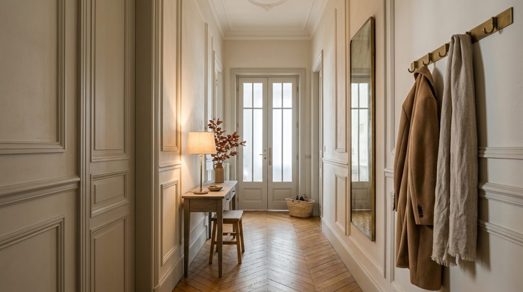 Neutral Entryway Design Ideas For Narrow Hallways