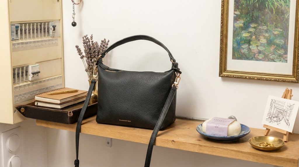 Practical Leather Handbag Styling And Entryway Organization