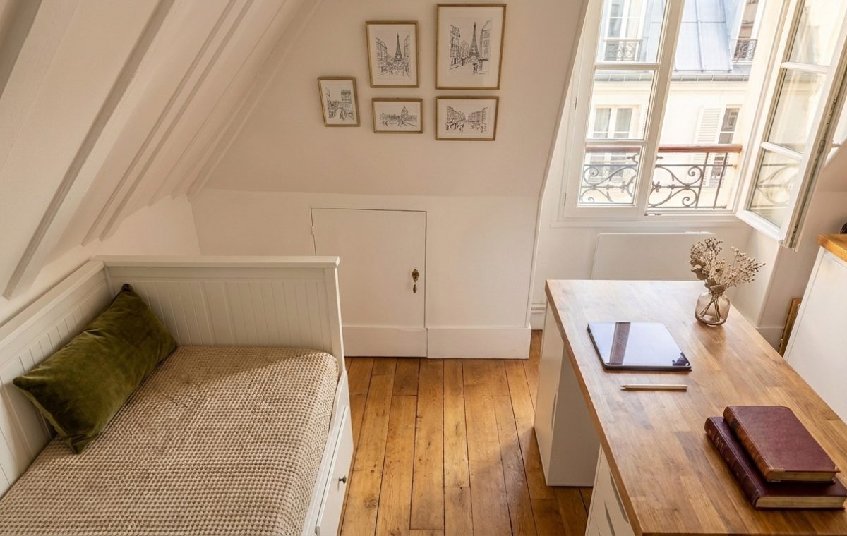 attic home office layout