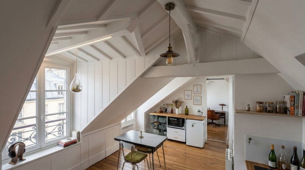 Smart Attic Kitchen Layout Ideas For Sloped Ceilings