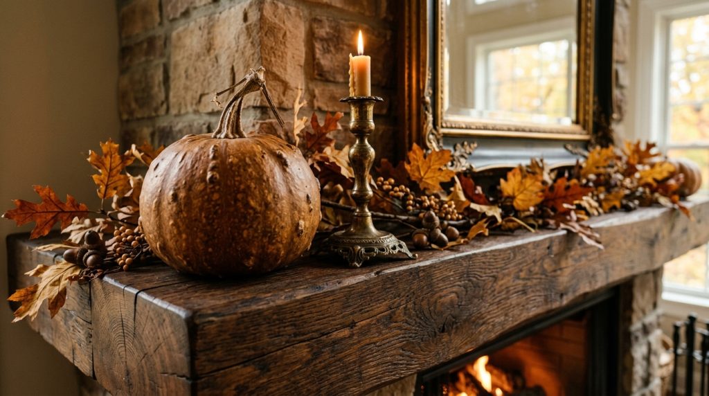Stunning Autumn Mantel Decor Ideas For Your Fireplace