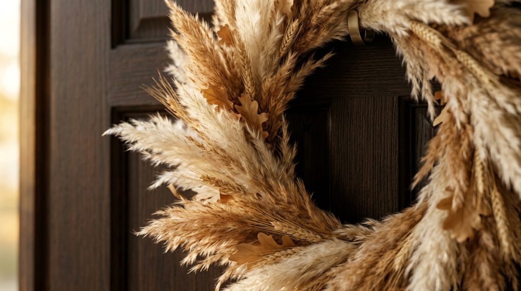 Stunning Fall Front Door Wreath Ideas For Neutral Porches